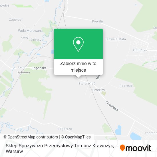 Mapa Sklep Spozywczo Przemyslowy Tomasz Krawczyk