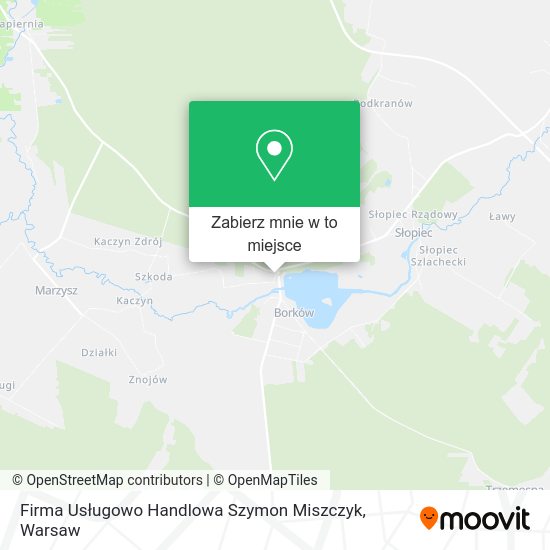 Mapa Firma Usługowo Handlowa Szymon Miszczyk