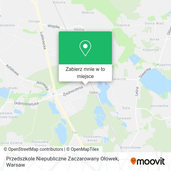 Mapa Przedszkole Niepubliczne Zaczarowany Ołówek