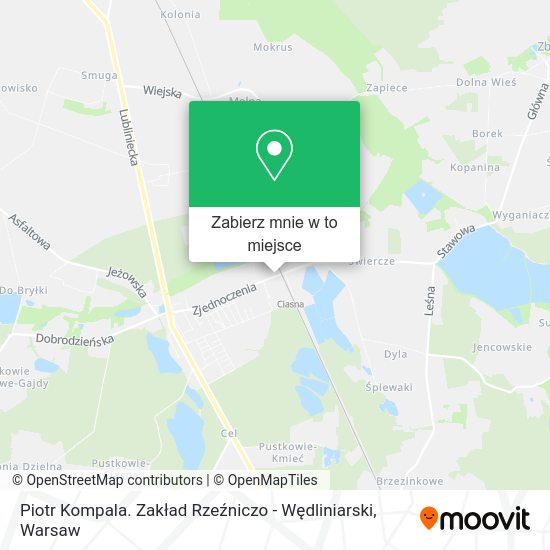 Mapa Piotr Kompala. Zakład Rzeźniczo - Wędliniarski