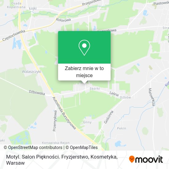 Mapa Motyl. Salon Piękności. Fryzjerstwo, Kosmetyka