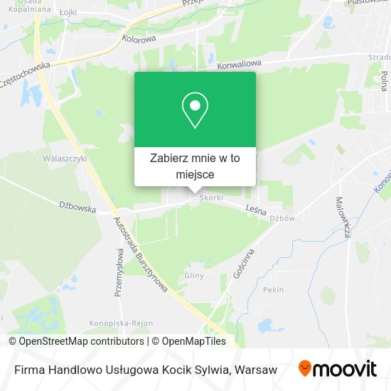 Mapa Firma Handlowo Usługowa Kocik Sylwia