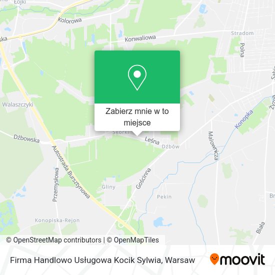 Mapa Firma Handlowo Usługowa Kocik Sylwia