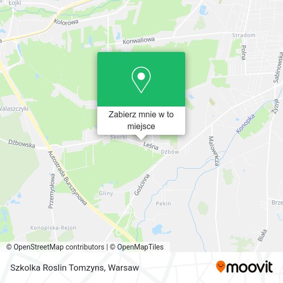 Mapa Szkolka Roslin Tomzyns