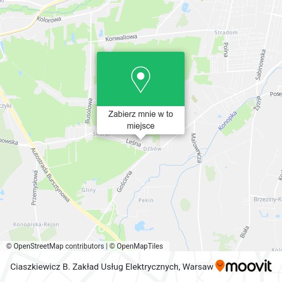 Mapa Ciaszkiewicz B. Zakład Usług Elektrycznych