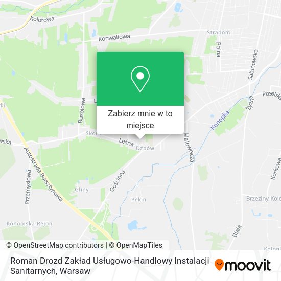 Mapa Roman Drozd Zakład Usługowo-Handlowy Instalacji Sanitarnych
