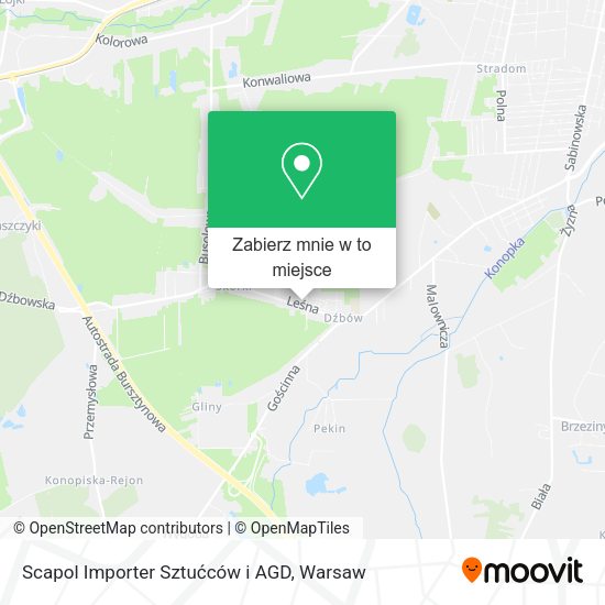 Mapa Scapol Importer Sztućców i AGD