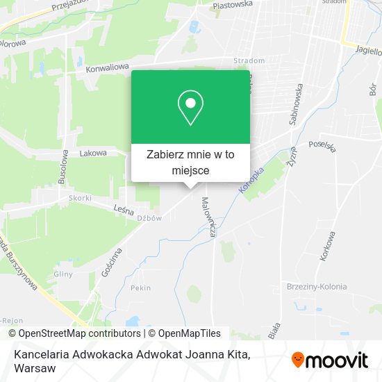 Mapa Kancelaria Adwokacka Adwokat Joanna Kita