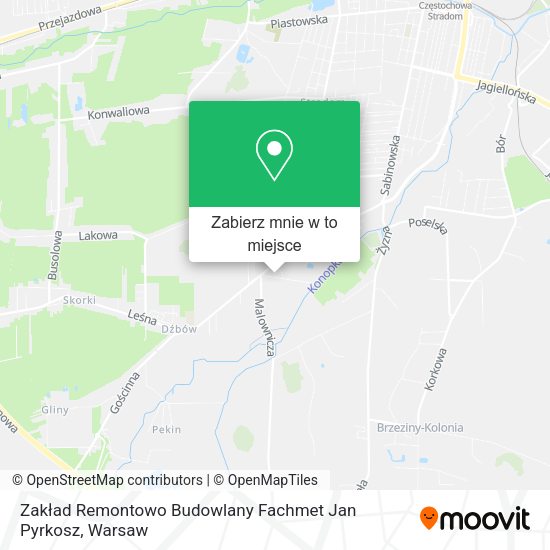 Mapa Zakład Remontowo Budowlany Fachmet Jan Pyrkosz