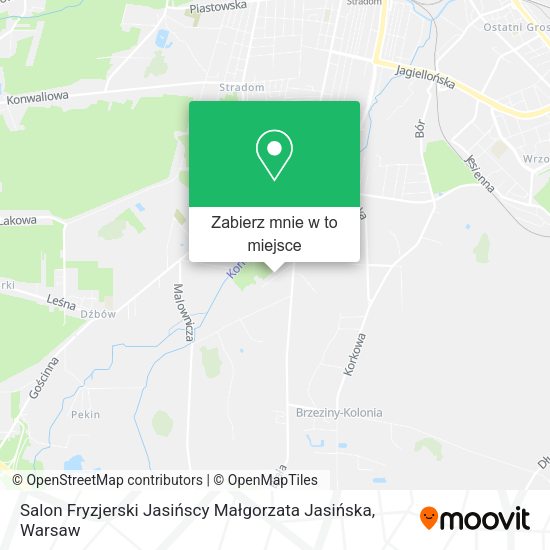 Mapa Salon Fryzjerski Jasińscy Małgorzata Jasińska