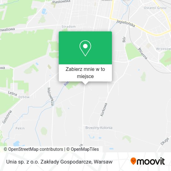 Mapa Unia sp. z o.o. Zakłady Gospodarcze