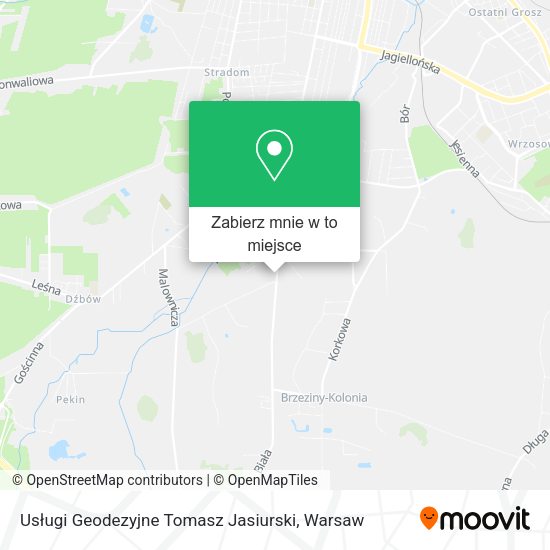 Mapa Usługi Geodezyjne Tomasz Jasiurski