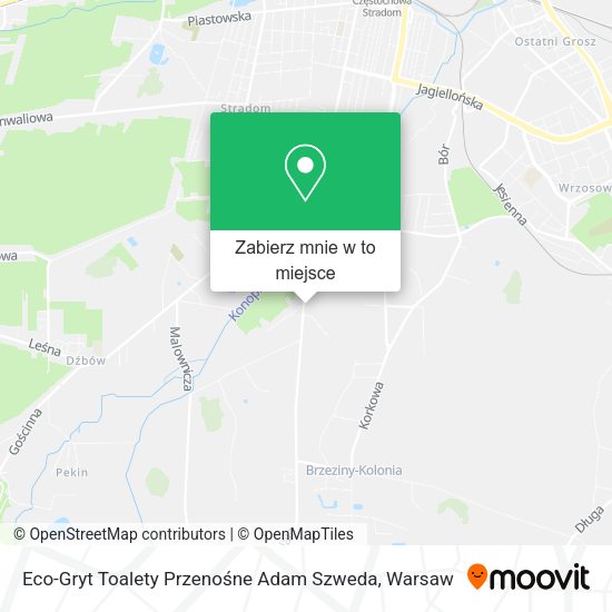 Mapa Eco-Gryt Toalety Przenośne Adam Szweda