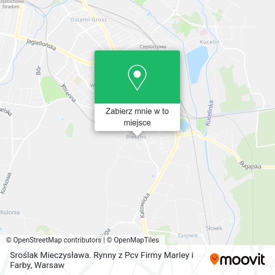 Mapa Sroślak Mieczysława. Rynny z Pcv Firmy Marley i Farby