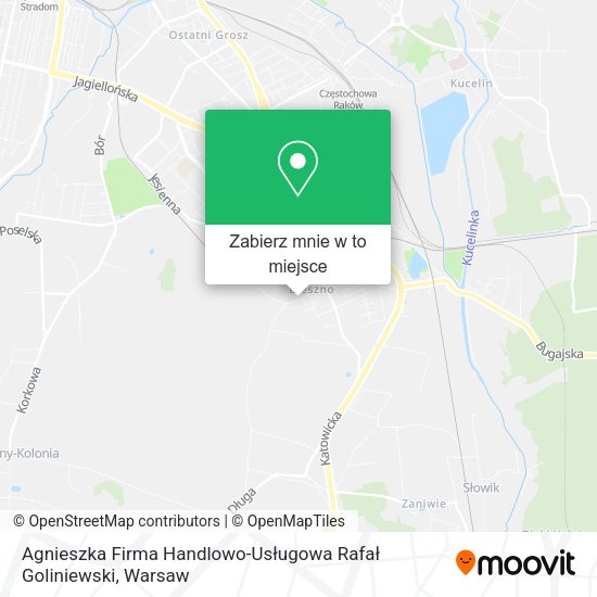 Mapa Agnieszka Firma Handlowo-Usługowa Rafał Goliniewski