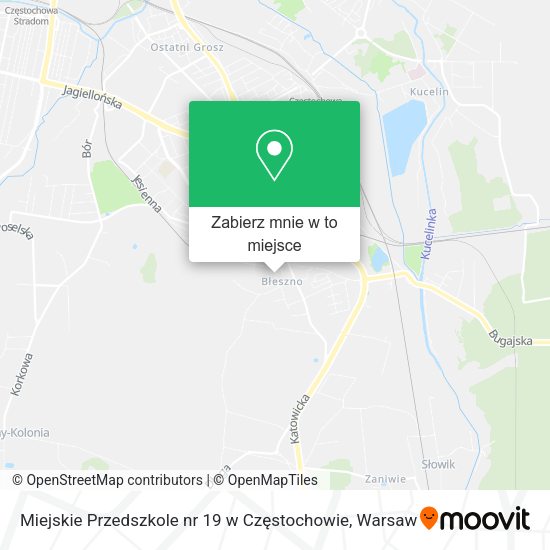 Mapa Miejskie Przedszkole nr 19 w Częstochowie