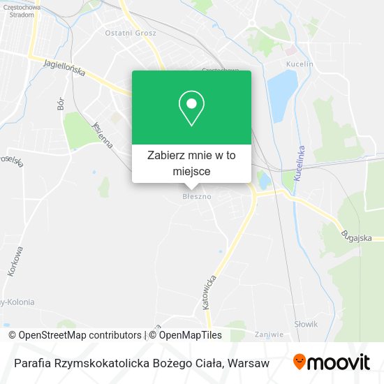 Mapa Parafia Rzymskokatolicka Bożego Ciała