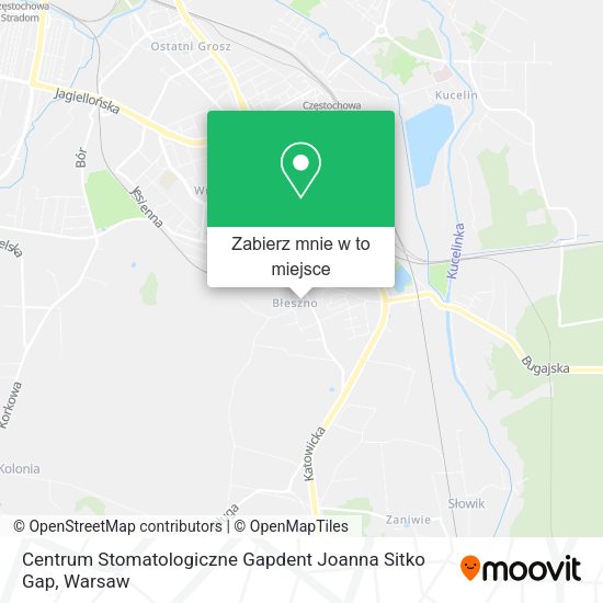 Mapa Centrum Stomatologiczne Gapdent Joanna Sitko Gap