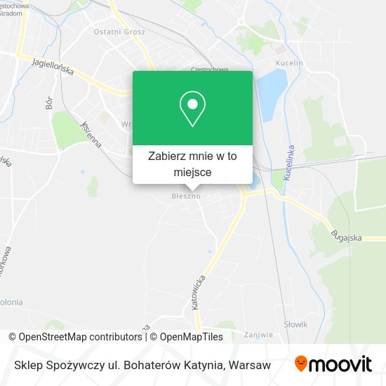 Mapa Sklep Spożywczy ul. Bohaterów Katynia