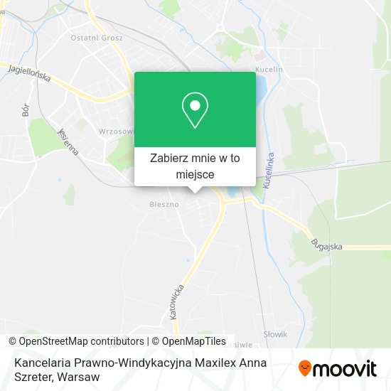 Mapa Kancelaria Prawno-Windykacyjna Maxilex Anna Szreter