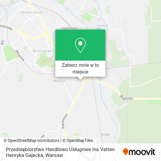 Mapa Przedsiębiorstwo Handlowo Usługowe Ins Vatten Henryka Gajecka