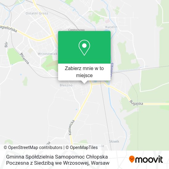 Mapa Gminna Spółdzielnia Samopomoc Chłopska Poczesna z Siedzibą we Wrzosowej