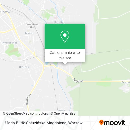 Mapa Mada Butik Całuzińska Magdalena