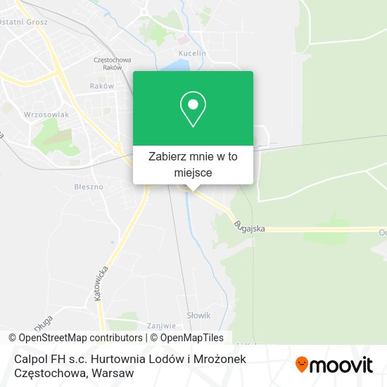 Mapa Calpol FH s.c. Hurtownia Lodów i Mrożonek Częstochowa