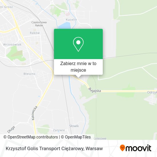 Mapa Krzysztof Golis Transport Ciężarowy