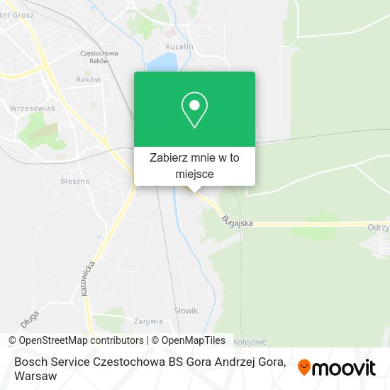 Mapa Bosch Service Czestochowa BS Gora Andrzej Gora