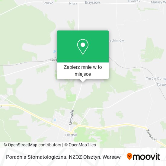 Mapa Poradnia Stomatologiczna. NZOZ Olsztyn