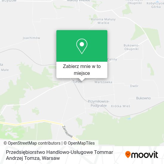 Mapa Przedsiębiorstwo Handlowo-Usługowe Tommar Andrzej Tomza