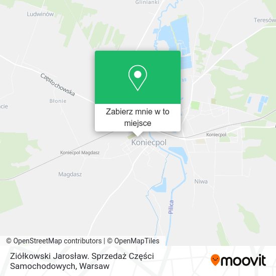 Mapa Ziółkowski Jarosław. Sprzedaż Części Samochodowych