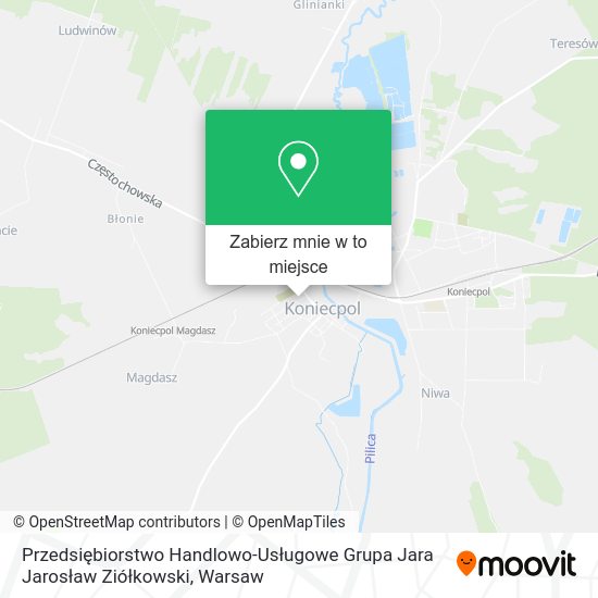 Mapa Przedsiębiorstwo Handlowo-Usługowe Grupa Jara Jarosław Ziółkowski