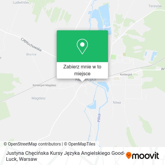 Mapa Justyna Chęcińska Kursy Języka Angielskiego Good-Luck