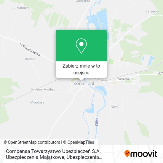 Mapa Compensa Towarzystwo Ubezpieczeń S.A. Ubezpieczenia Majątkowe, Ubezpieczenia Komunikacyjne