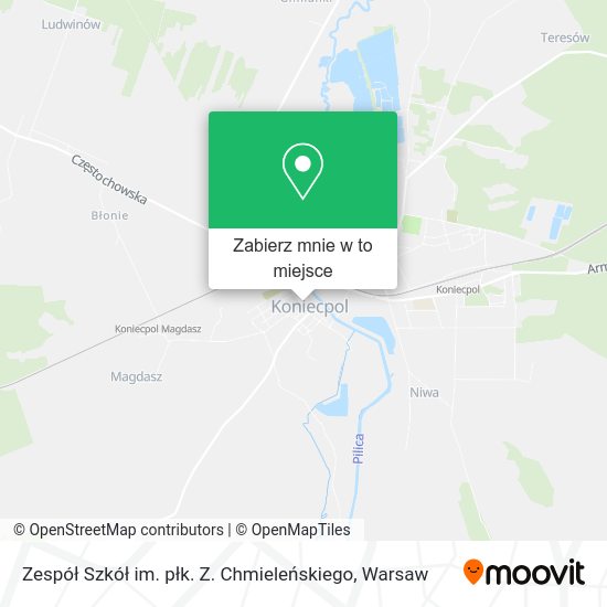 Mapa Zespół Szkół im. płk. Z. Chmieleńskiego