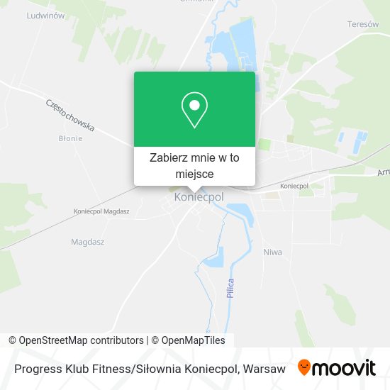 Mapa Progress Klub Fitness / Siłownia Koniecpol