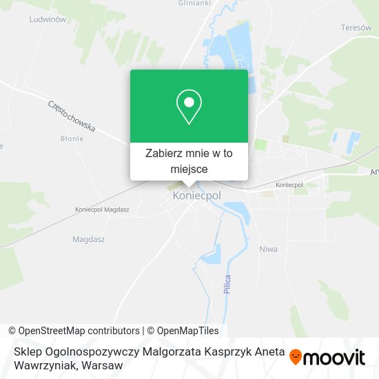 Mapa Sklep Ogolnospozywczy Malgorzata Kasprzyk Aneta Wawrzyniak