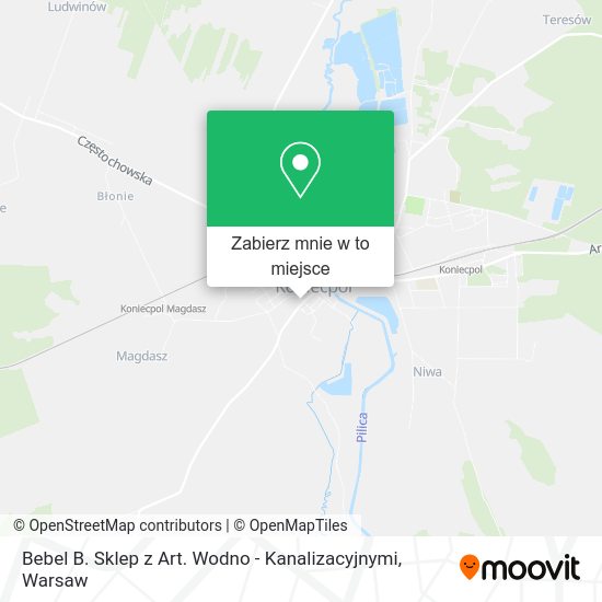 Mapa Bebel B. Sklep z Art. Wodno - Kanalizacyjnymi