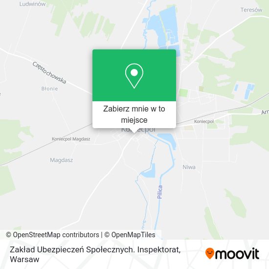 Mapa Zakład Ubezpieczeń Społecznych. Inspektorat