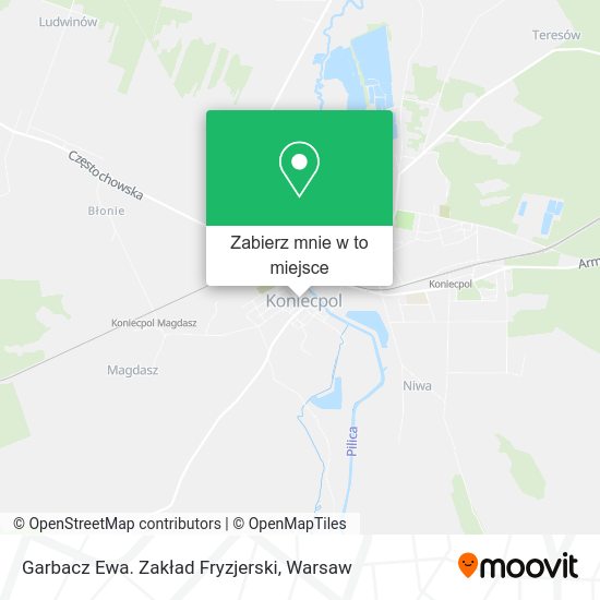 Mapa Garbacz Ewa. Zakład Fryzjerski