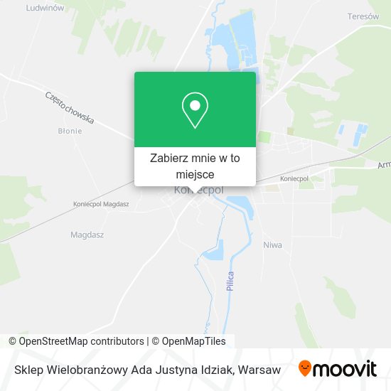 Mapa Sklep Wielobranżowy Ada Justyna Idziak