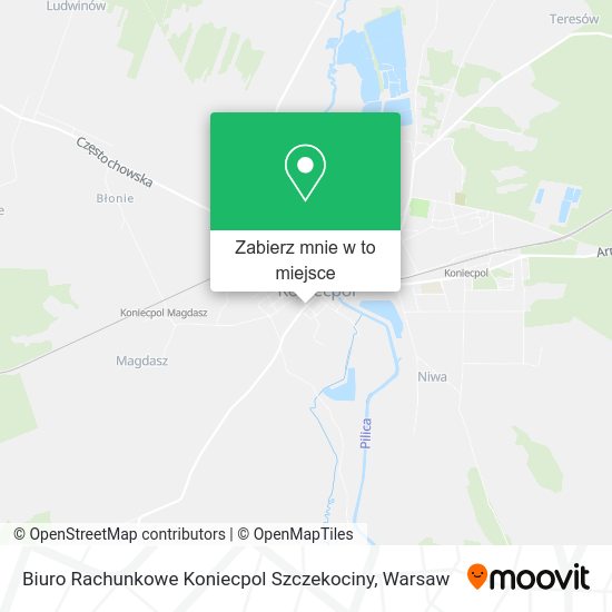 Mapa Biuro Rachunkowe Koniecpol Szczekociny