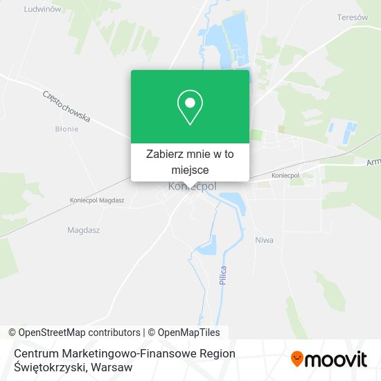 Mapa Centrum Marketingowo-Finansowe Region Świętokrzyski