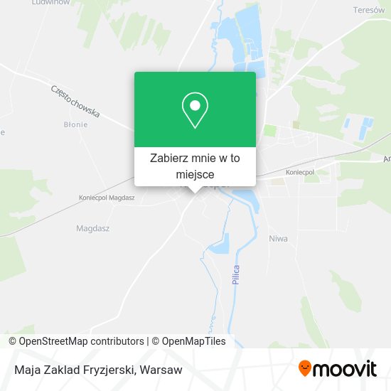 Mapa Maja Zaklad Fryzjerski