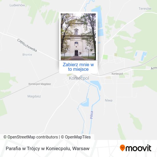 Mapa Parafia w Trójcy w Koniecpolu