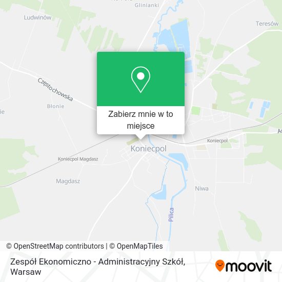 Mapa Zespół Ekonomiczno - Administracyjny Szkół