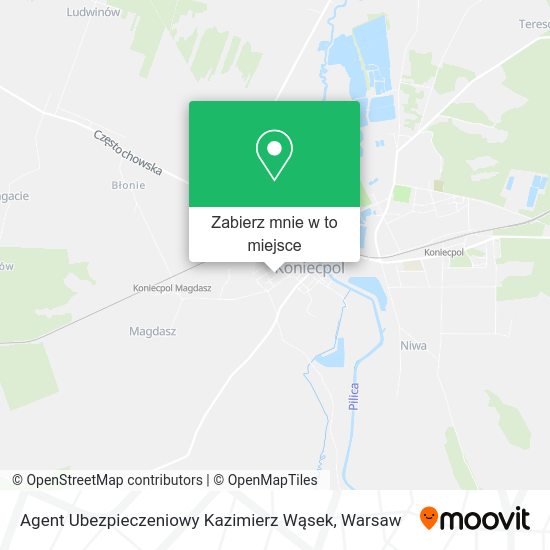 Mapa Agent Ubezpieczeniowy Kazimierz Wąsek