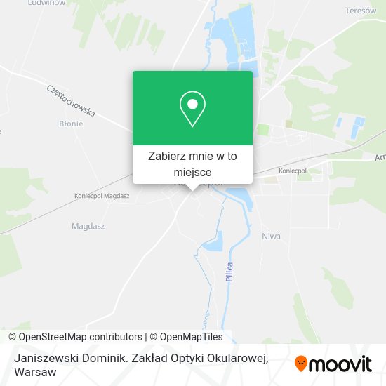 Mapa Janiszewski Dominik. Zakład Optyki Okularowej